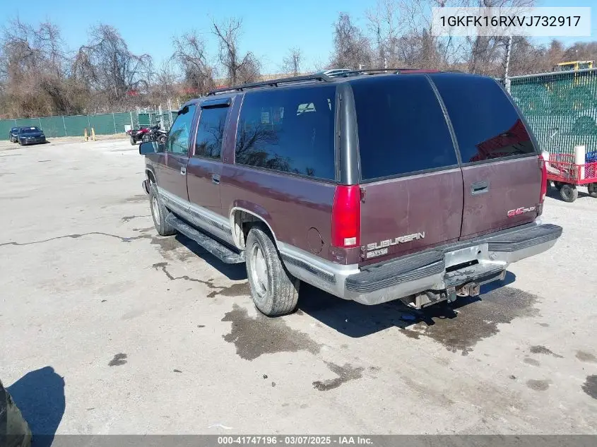 1997 GMC Suburban 1500 Sl VIN: 1GKFK16RXVJ732917 Lot: 41747196