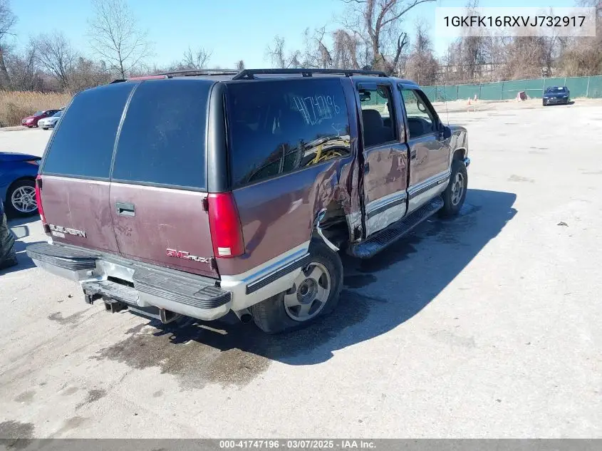 1997 GMC Suburban 1500 Sl VIN: 1GKFK16RXVJ732917 Lot: 41747196