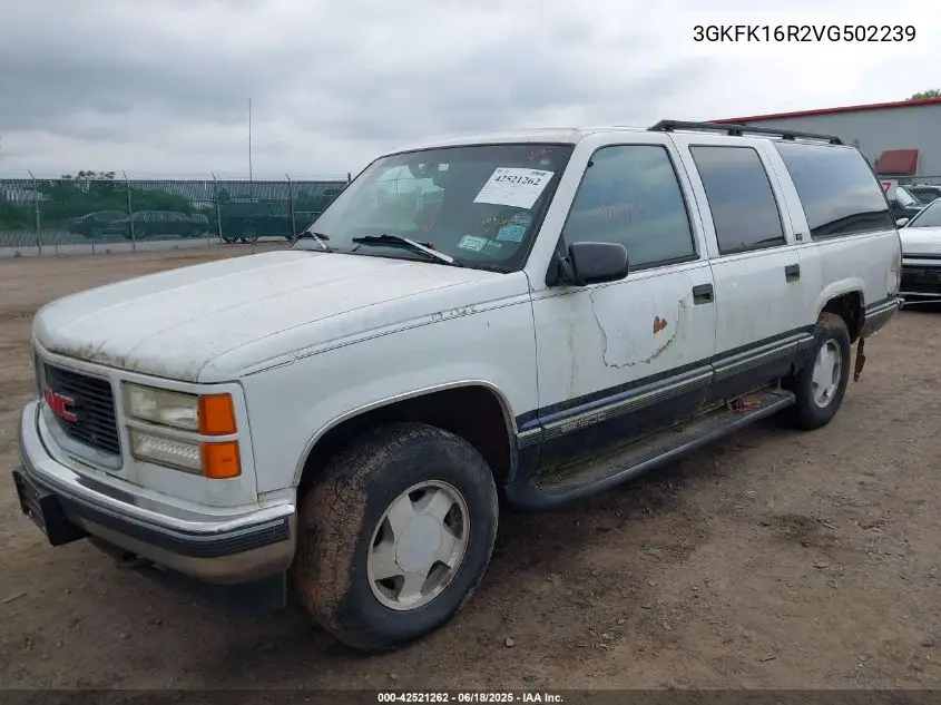 1997 GMC Suburban 1500 Sl VIN: 3GKFK16R2VG502239 Lot: 42521262