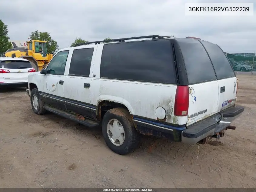 1997 GMC Suburban 1500 Sl VIN: 3GKFK16R2VG502239 Lot: 42521262