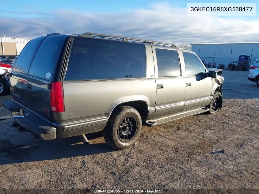 1999 GMC Suburban 1500 Slt Cmi VIN: 3GKEC16R6XG538477 Lot: 41224855