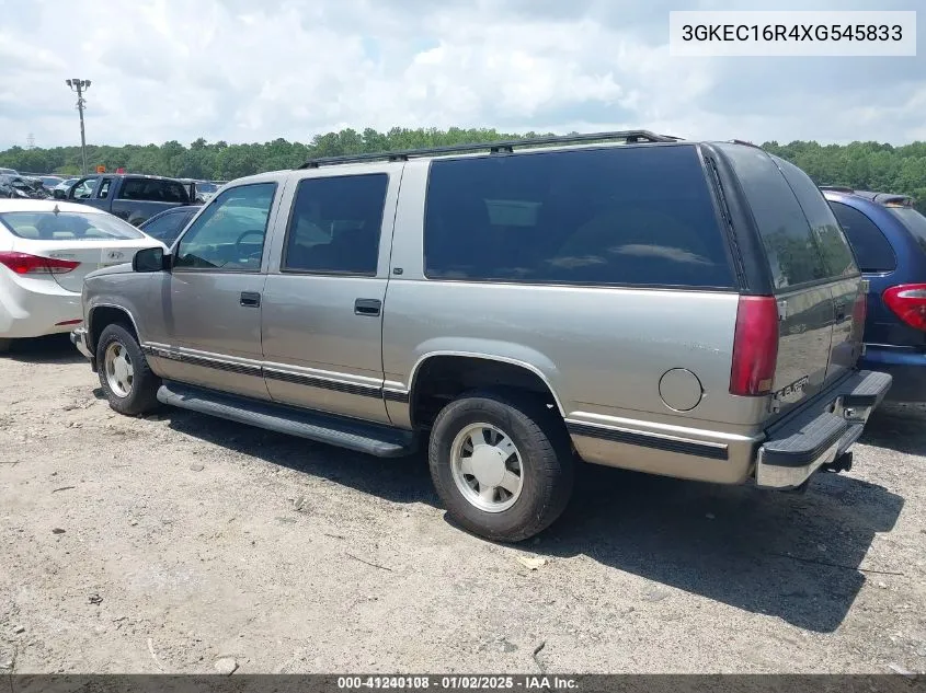 1999 GMC Suburban 1500 Sl VIN: 3GKEC16R4XG545833 Lot: 41240108