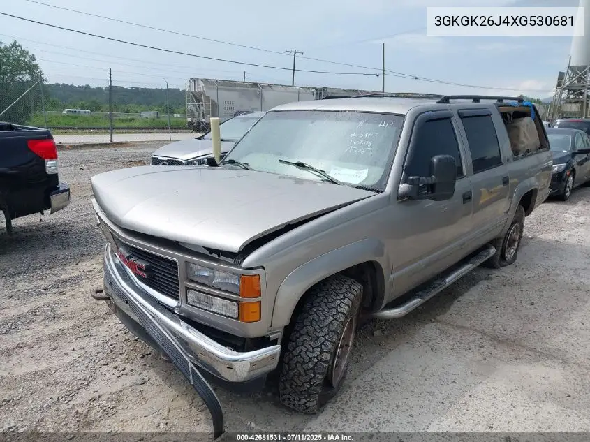 1999 GMC Suburban 2500 Sl VIN: 3GKGK26J4XG530681 Lot: 42681531