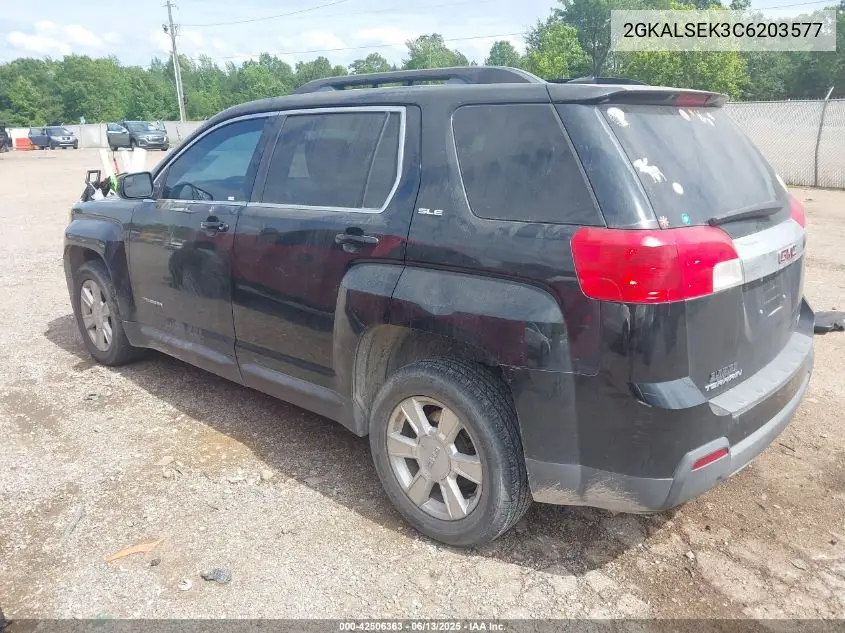 2012 GMC Terrain Sle VIN: 2GKALSEK3C6203577 Lot: 42506363