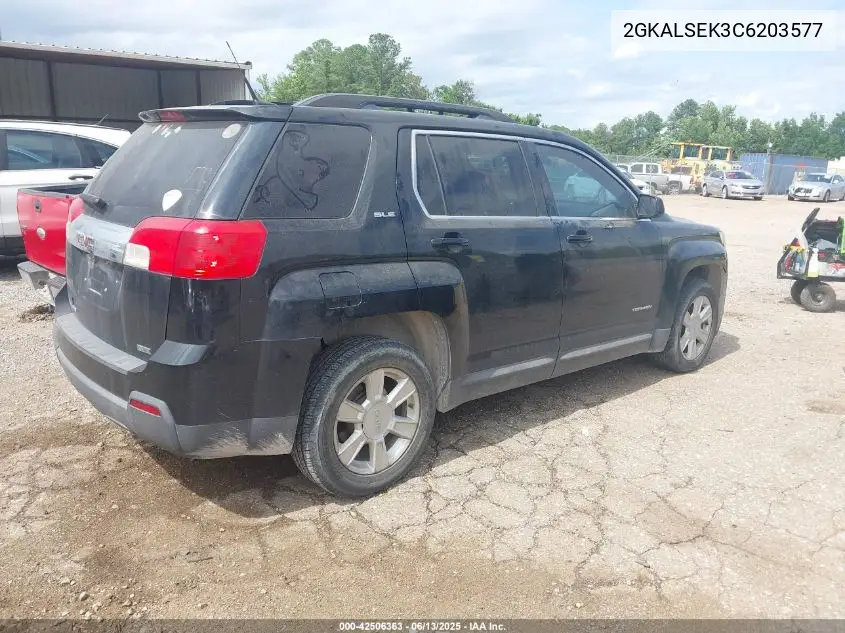 2012 GMC Terrain Sle VIN: 2GKALSEK3C6203577 Lot: 42506363