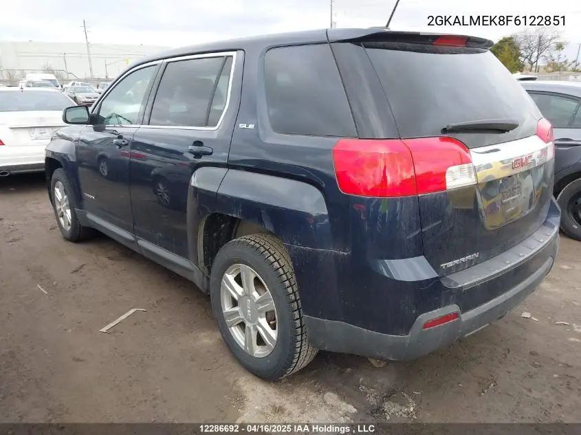 2015 GMC Terrain VIN: 2GKALMEK8F6122851 Lot: 12286692