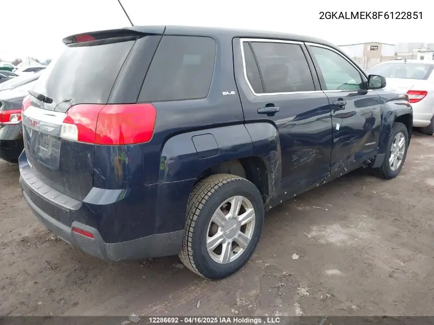 2015 GMC Terrain VIN: 2GKALMEK8F6122851 Lot: 12286692