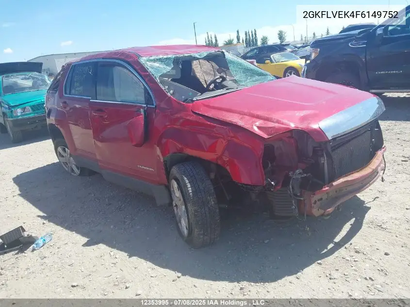 2015 GMC Terrain Sle VIN: 2GKFLVEK4F6149752 Lot: 12353995