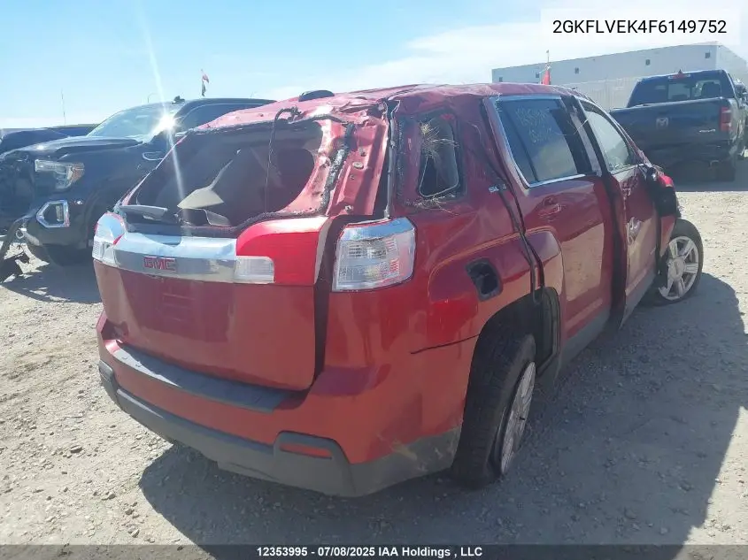 2015 GMC Terrain Sle VIN: 2GKFLVEK4F6149752 Lot: 12353995