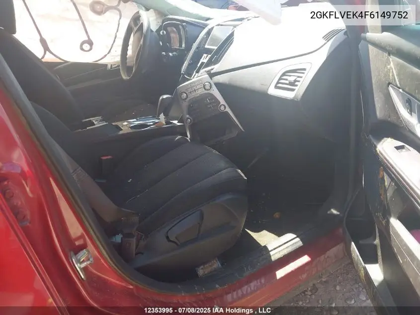 2015 GMC Terrain Sle VIN: 2GKFLVEK4F6149752 Lot: 12353995