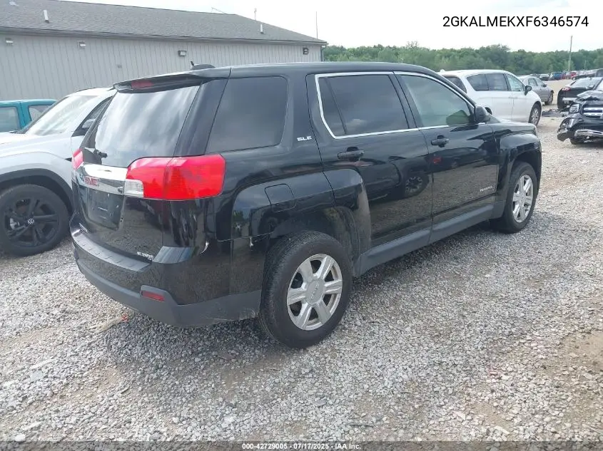 2015 GMC Terrain Sle-1 VIN: 2GKALMEKXF6346574 Lot: 42729005