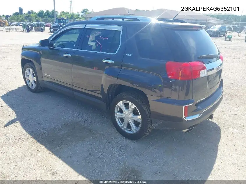 2016 GMC Terrain Slt VIN: 2GKALPEK4G6352101 Lot: 42623299