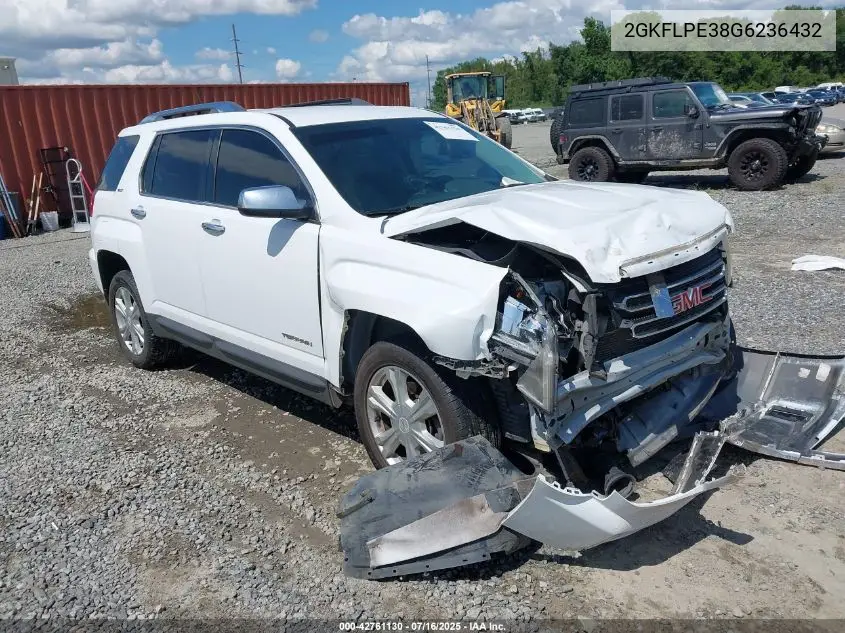 2016 GMC Terrain Slt VIN: 2GKFLPE38G6236432 Lot: 42761130