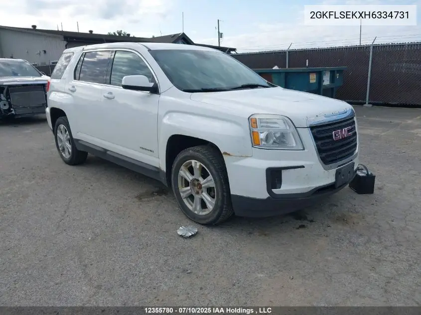 2017 GMC Terrain Sle VIN: 2GKFLSEKXH6334731 Lot: 12355780