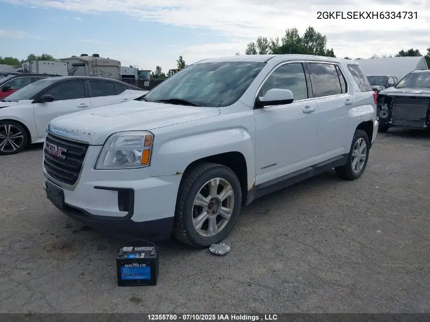 2017 GMC Terrain Sle VIN: 2GKFLSEKXH6334731 Lot: 12355780