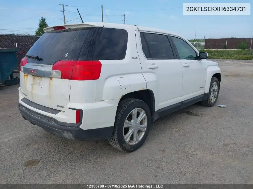 2017 GMC Terrain Sle VIN: 2GKFLSEKXH6334731 Lot: 12355780