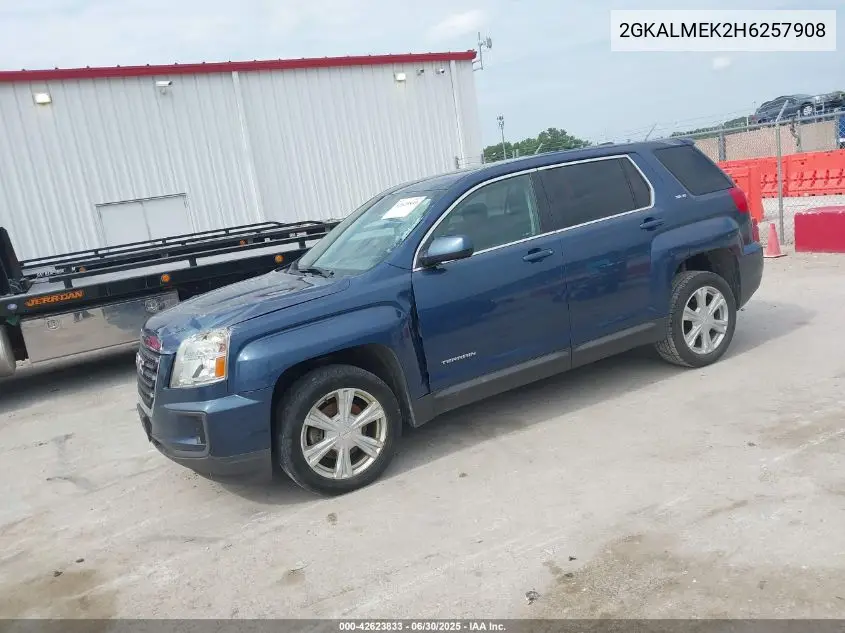 2017 GMC Terrain Sle-1 VIN: 2GKALMEK2H6257908 Lot: 42623833