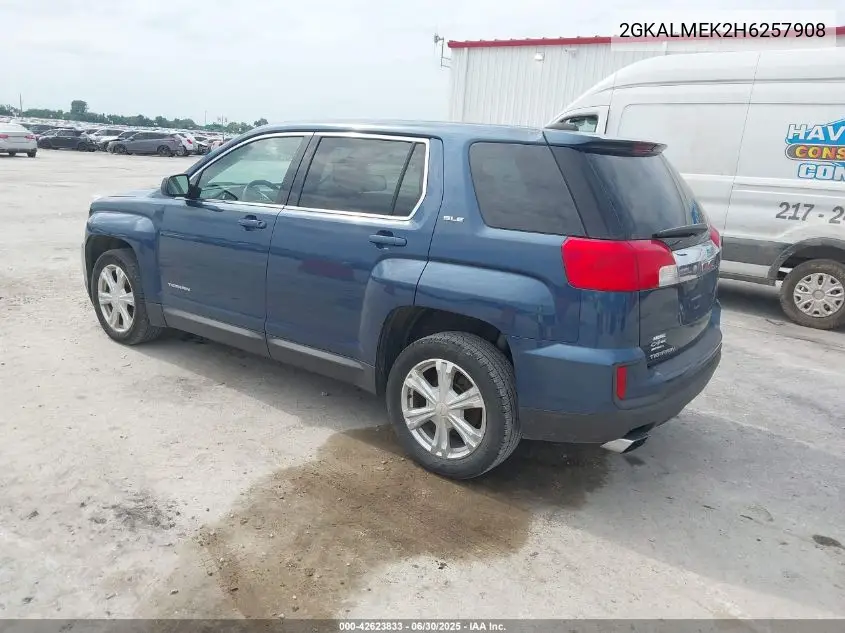 2017 GMC Terrain Sle-1 VIN: 2GKALMEK2H6257908 Lot: 42623833