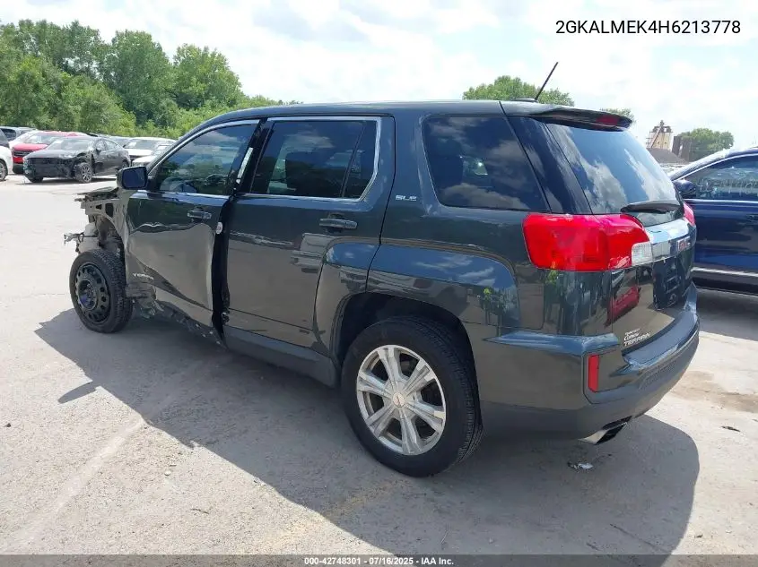 2017 GMC Terrain Sle-1 VIN: 2GKALMEK4H6213778 Lot: 42748301