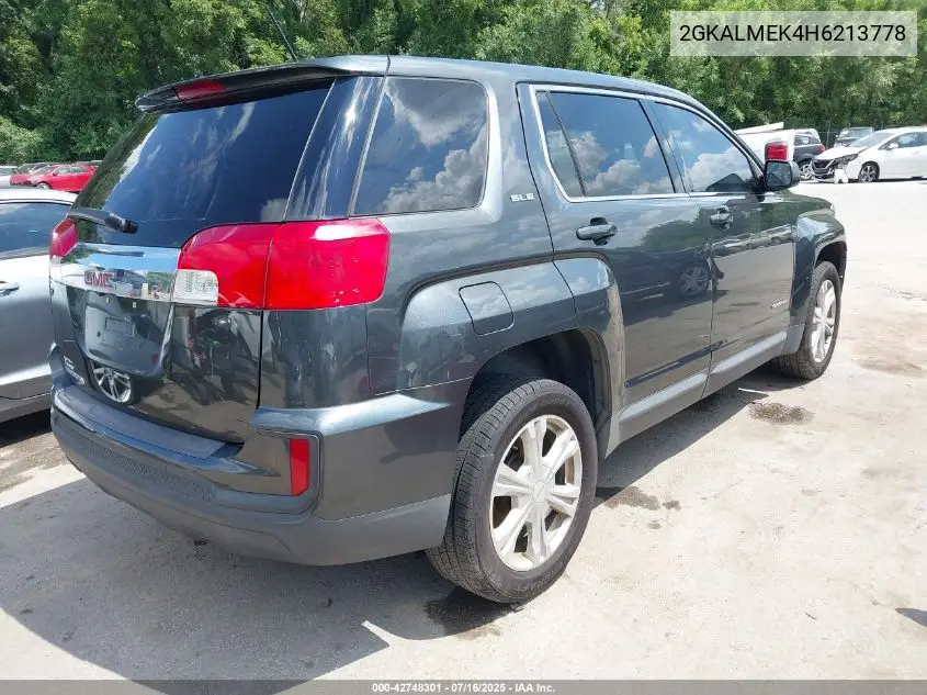 2017 GMC Terrain Sle-1 VIN: 2GKALMEK4H6213778 Lot: 42748301
