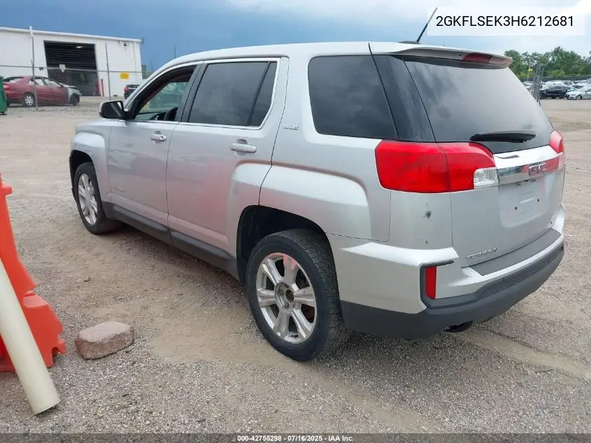 2017 GMC Terrain Sle-1 VIN: 2GKFLSEK3H6212681 Lot: 42755298