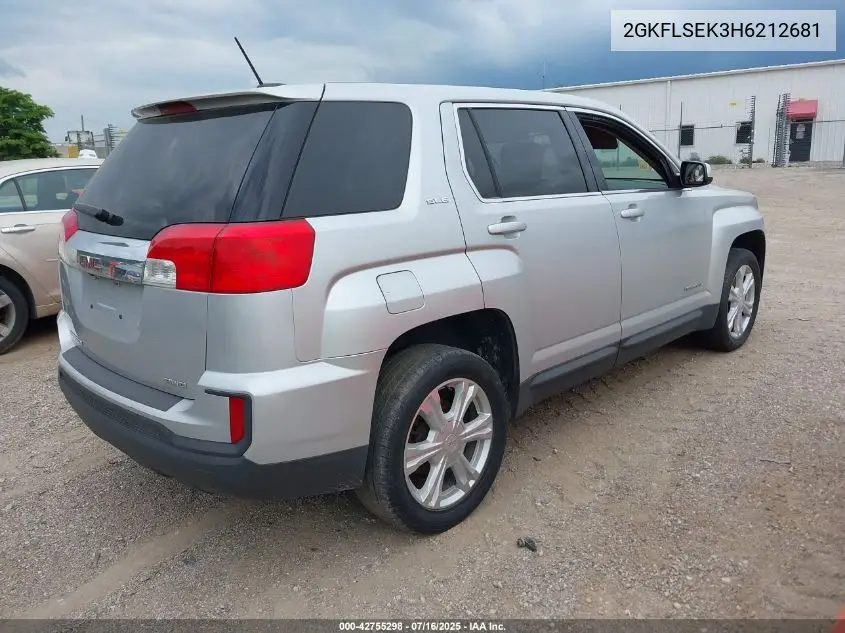 2017 GMC Terrain Sle-1 VIN: 2GKFLSEK3H6212681 Lot: 42755298