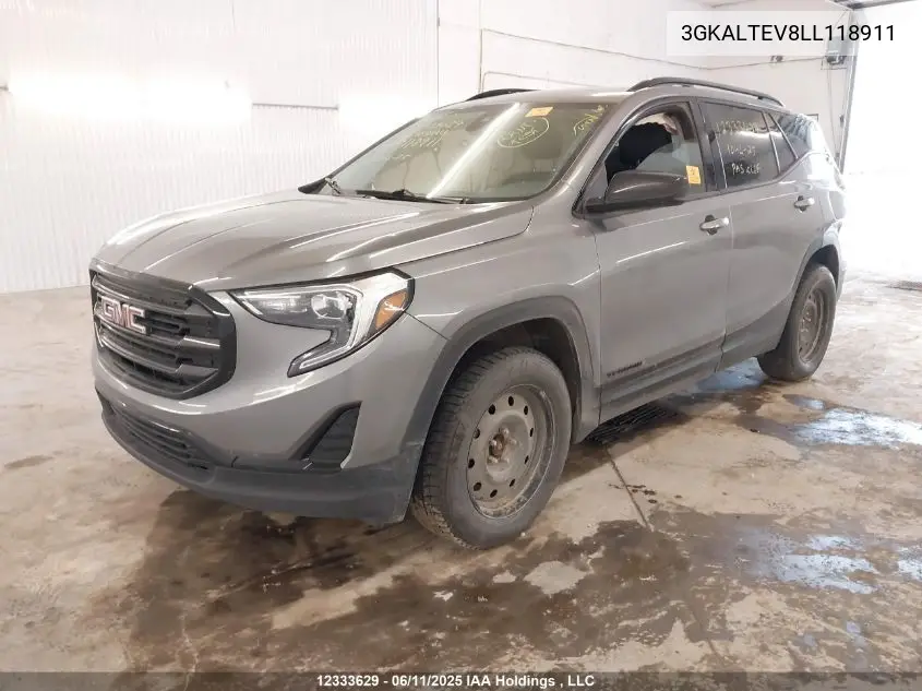 2020 GMC Terrain Sle VIN: 3GKALTEV8LL118911 Lot: 12333629