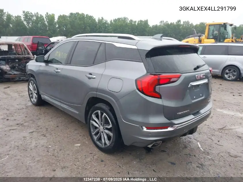 2020 GMC Terrain Denali VIN: 3GKALXEX4LL291799 Lot: 12347238