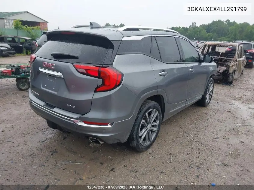 2020 GMC Terrain Denali VIN: 3GKALXEX4LL291799 Lot: 12347238