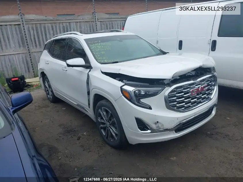2020 GMC Terrain Denali VIN: 3GKALXEX5LL293237 Lot: 12347688