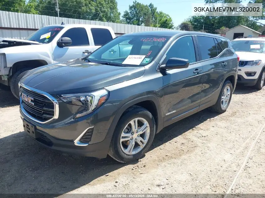 2021 GMC Terrain Fwd Sle VIN: 3GKALMEV7ML320002 Lot: 42236180