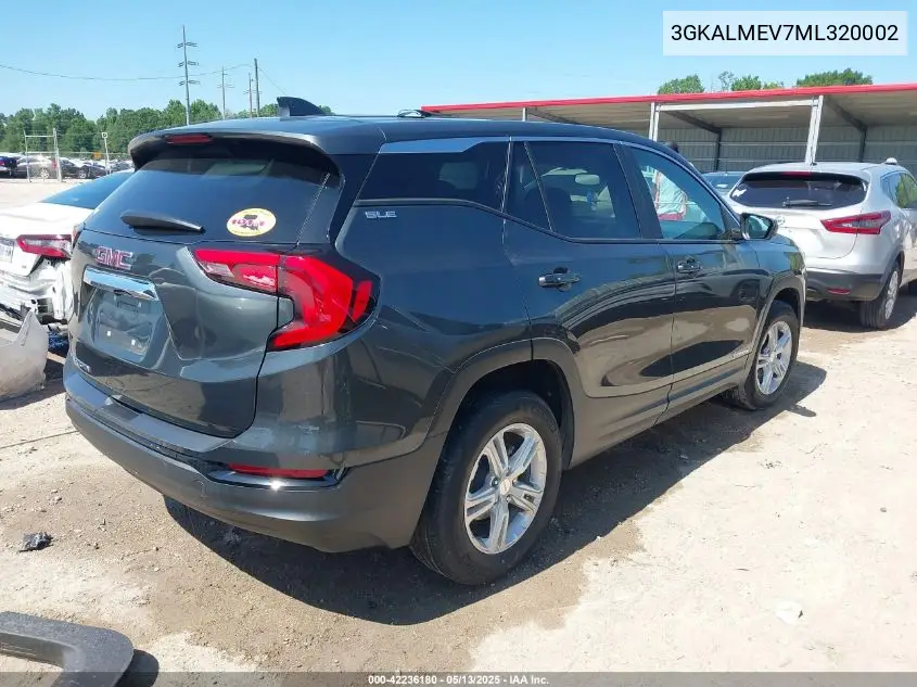 2021 GMC Terrain Fwd Sle VIN: 3GKALMEV7ML320002 Lot: 42236180