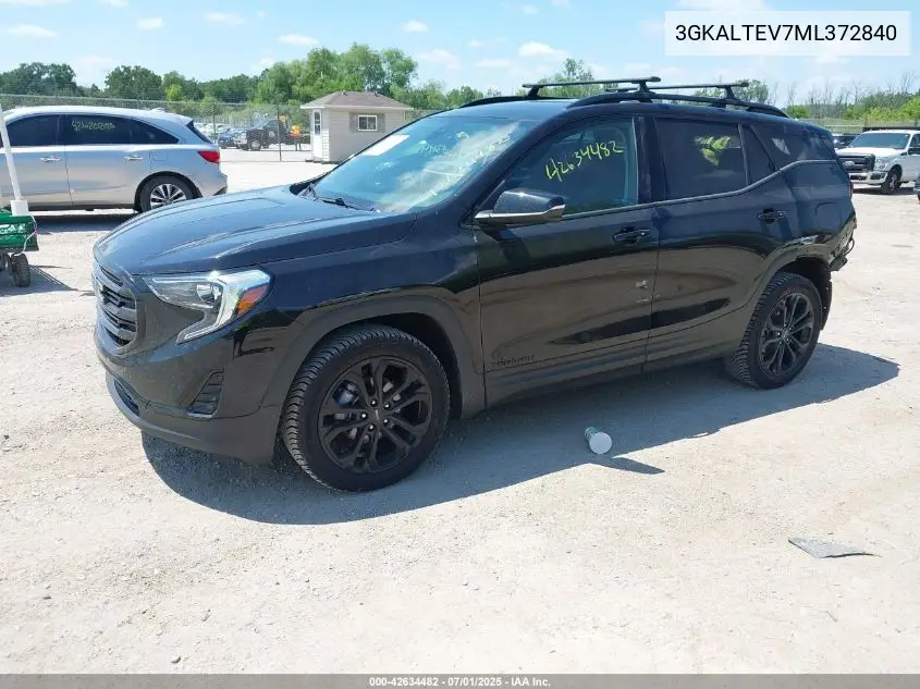 2021 GMC Terrain Awd Sle VIN: 3GKALTEV7ML372840 Lot: 42634482