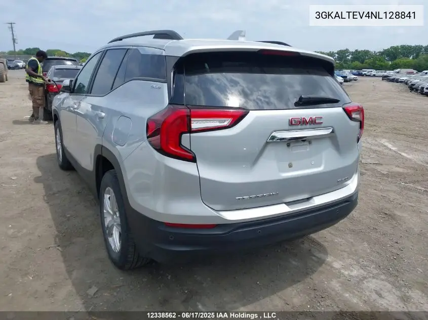 2022 GMC Terrain Sle VIN: 3GKALTEV4NL128841 Lot: 12338562