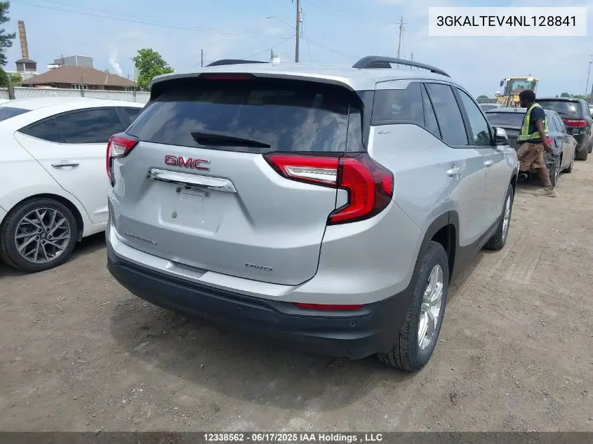 2022 GMC Terrain Sle VIN: 3GKALTEV4NL128841 Lot: 12338562