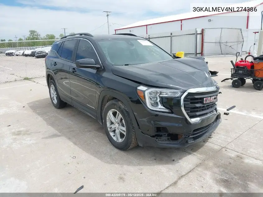 2022 GMC Terrain Fwd Sle VIN: 3GKALMEV4NL274386 Lot: 42205178