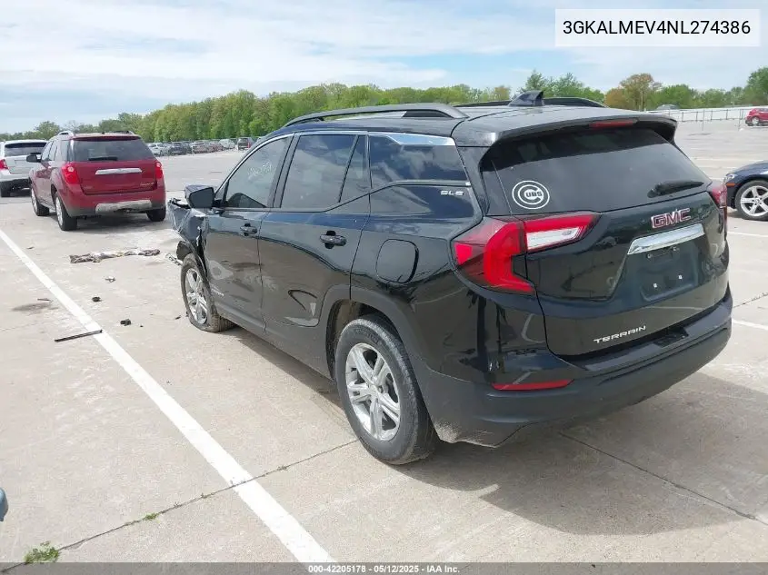 2022 GMC Terrain Fwd Sle VIN: 3GKALMEV4NL274386 Lot: 42205178