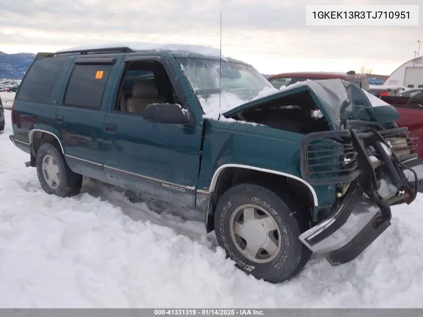 1996 GMC Yukon VIN: 1GKEK13R3TJ710951 Lot: 41331319