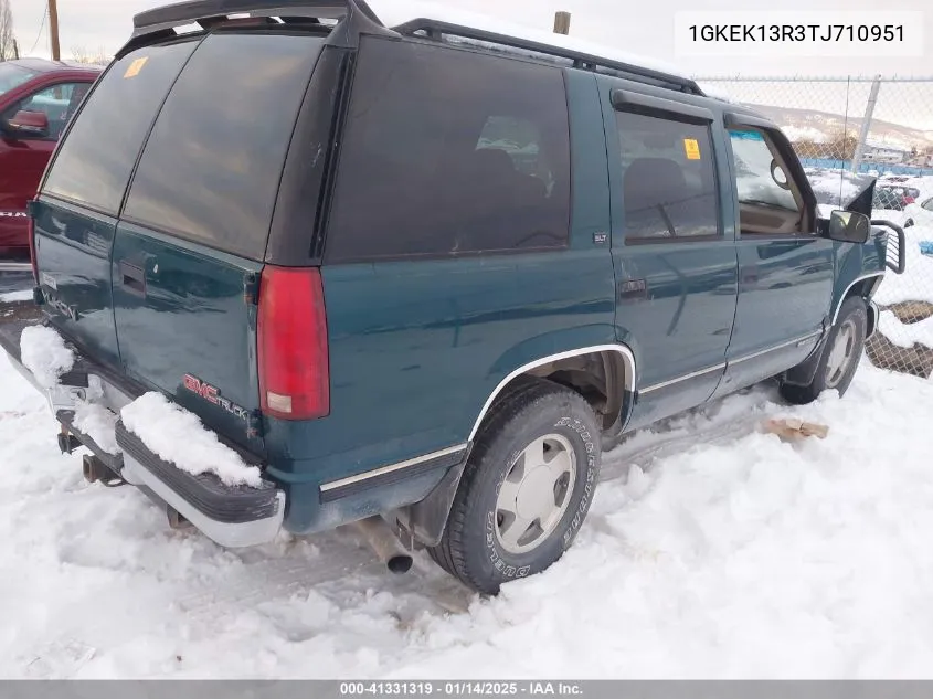 1996 GMC Yukon VIN: 1GKEK13R3TJ710951 Lot: 41331319