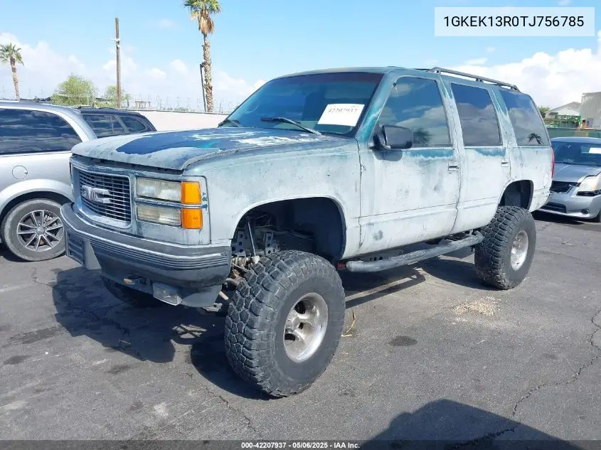 1996 GMC Yukon VIN: 1GKEK13R0TJ756785 Lot: 42207937