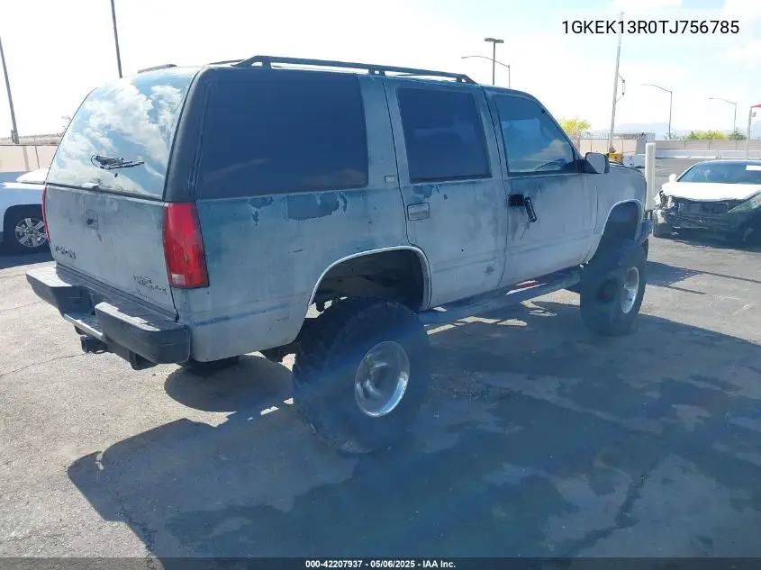1996 GMC Yukon VIN: 1GKEK13R0TJ756785 Lot: 42207937