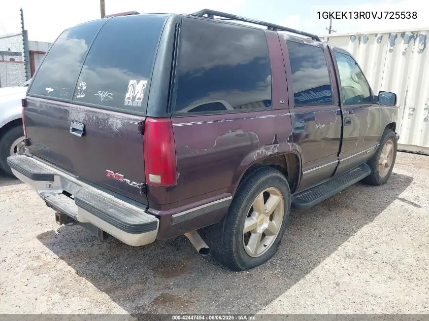 1997 GMC Yukon Sle VIN: 1GKEK13R0VJ725538 Lot: 42447454