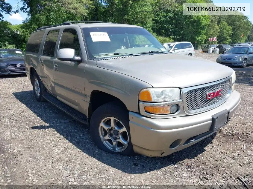 2001 GMC Yukon Xl 1500 Denali VIN: 1GKFK66U21J292719 Lot: 42582518