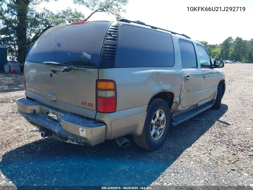 2001 GMC Yukon Xl 1500 Denali VIN: 1GKFK66U21J292719 Lot: 42582518