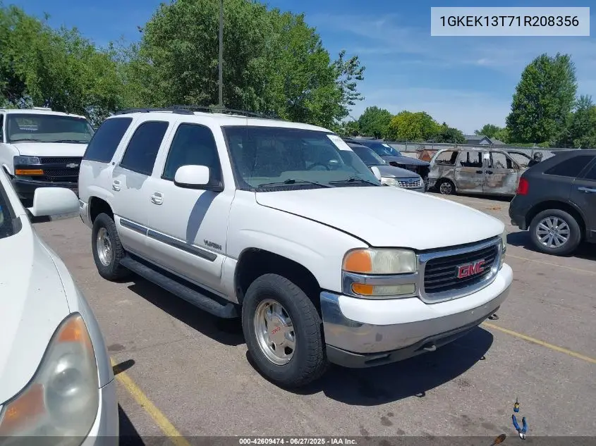 2001 GMC Yukon Slt VIN: 1GKEK13T71R208356 Lot: 42609474