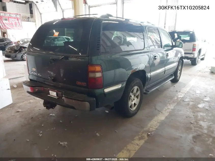 2001 GMC Yukon Xl 1500 Slt VIN: 3GKFK16TX1G205824 Lot: 42609837