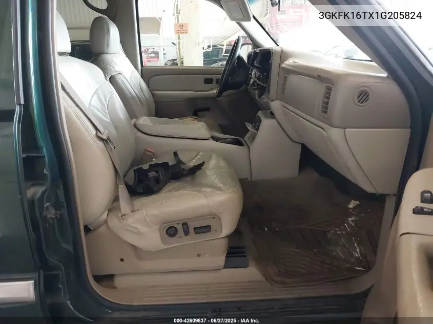 2001 GMC Yukon Xl 1500 Slt VIN: 3GKFK16TX1G205824 Lot: 42609837