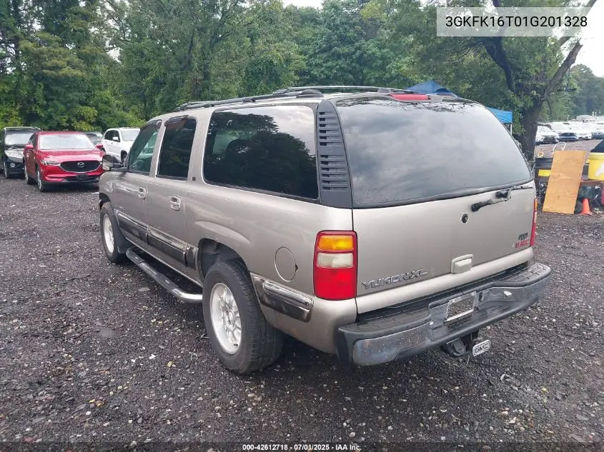 2001 GMC Yukon Xl K1500 VIN: 3GKFK16T01G201328 Lot: 42612718