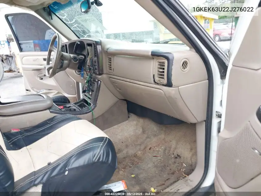 2002 GMC Yukon Denali VIN: 1GKEK63U22J276022 Lot: 42225039