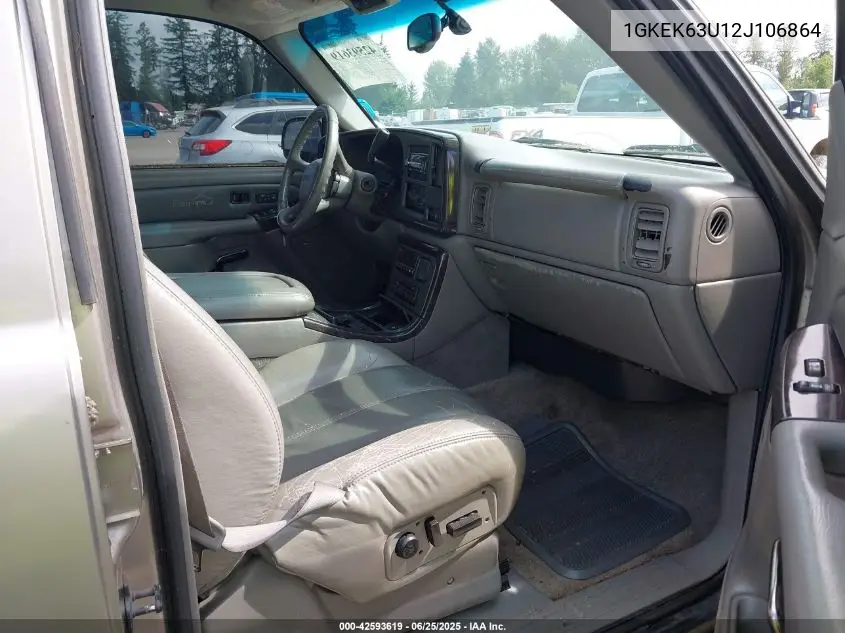 2002 GMC Yukon Denali VIN: 1GKEK63U12J106864 Lot: 42593619